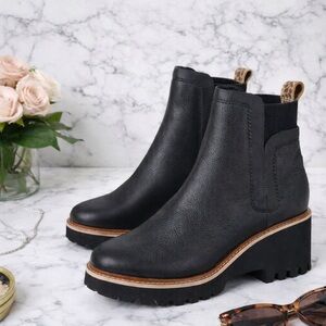 Dolce Vita Black Leather Ankle Boots